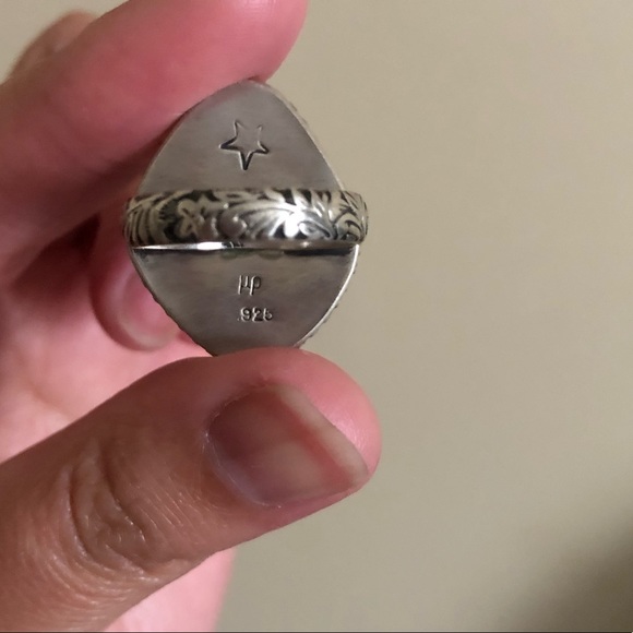 925 large Azurite crystal ring - Picture 4 of 4